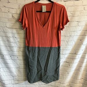 Anthropologie Dolan Left Coast Collection Colorblock Casual T-Shirt‎ Dress Sz M